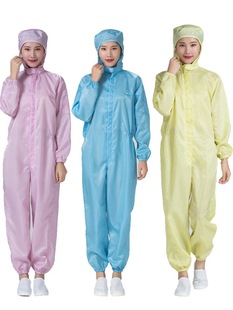 Belt men's and women's clean clothes dust-free clothing conjoined dust-proof clothing split work clothes electrostatic whole body spray paint pocket protection