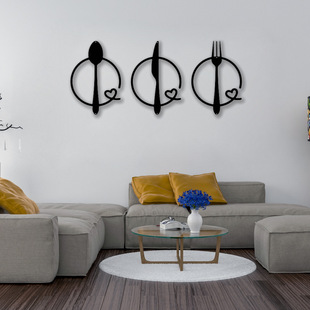 Kitchen living room dining room wall hanging mural creative combination style iron art hanging painting interior decoration hanging painting in stock wholesale