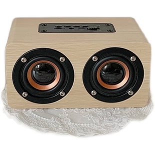 Ins ветер деревянный минималистичный Bluetooth динамик студенческого общежития ретро рабочий стол большой громкости батареи портативный звук и звук