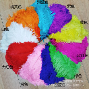 Factory spot color 35-40cm ostrich feather flower arrangement wedding Net red wall decoration clothing chandelier feather