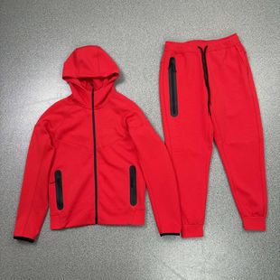 Sports suit Воздушный слой хлопок спортивный костюм мужской длинный рукав с капюшоном