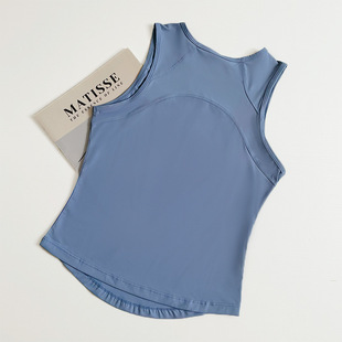 One-piece delivery sleeveless sports vest women's simple outer wear running fitness quick-drying top slim slimming yoga clothes