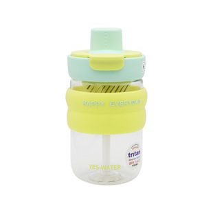 Summer Tritan Water Cup Double Drinking Cup High-Looking Girl Plastic Cup Tea Water Separation Summer Straw Cup Wholesale