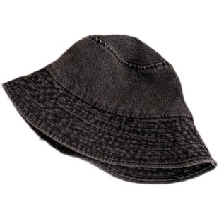 Hat women's spring and summer thin washed fisherman hat Japanese fashion brand retro versatile simple sun-proof sun-proof Denim basin hat