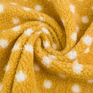 Spot supply grain cashmere printed polka dot autumn and winter fashion fabric coat coat toy flannel fabric