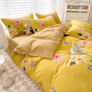 Student dormitory three-piece set unit staff bedding sanding four-piece school six-piece bedding wholesale