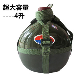 Old-fashioned Aluminum Pot Thickened Strand Pot 87 Kettle Labor Protection Military Training Outdoor Sports Large Capacity Convenient Army Green Aluminum Kettle
