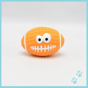 Собака игрушка мяч домашнее животное латекс звуковой рельеф плюшевый укус домашнее животное игрушка регби оранжевый завод на заказ