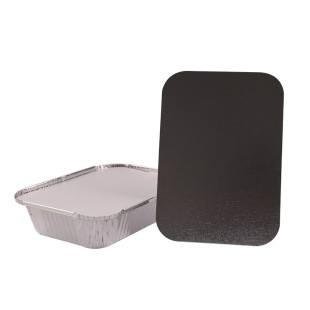 1000ml 2.2 pounds disposable aluminum foil lunch box tin paper box barbecue takeaway insulation packing lunch box with paper lid