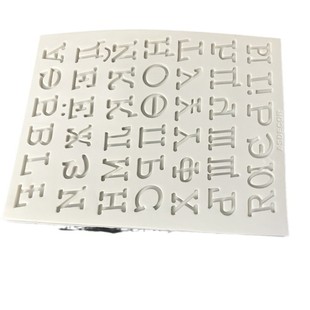 42 Russian English Alphabet Dry Pace Silicone Molds Flip Sugar Silicone Cake Decoration Clay Molds
