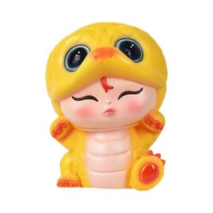 Auspicious Year of the Snake Children's Cartoon Hand-painted New Graffiti Toys Painted Gypsum Doll Night Market Park Stall Wholesale