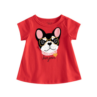A variety of printed sweet top 1234-year-old new baby bottoming shirt soft cartoon girls T-shirt summer short sleeve