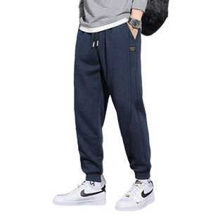 Casual Pants Men's Loose Pants Spring and Autumn Sweat Pants Korean Fashionable Winter Warm fleece-lined Thickened Coil Pants