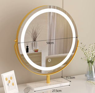Internet-famous Light Luxury Makeup Mirror Desktop Led Lamp Dressing Mirror Master Bedroom Modern Simple Dressing Table Mirror