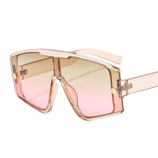 New European and American large frame conjoined sunglasses men's and women's uv400 anti-ultraviolet cross-border sunglasses goggles 2282