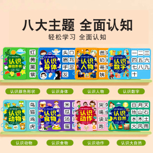 P Literacy Early Education Quiet Book Children's Enlightenment Book Pre-school Reading Chart Recognition Card Paste Velcro Tear Book 3-6 Years Old