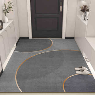 Entrance Door Mat Simple Style Entrance Door Leather Mat Dirt Resistant PVC Wash-Free and Erasable Door Mat Non-Slip Entrance Mat