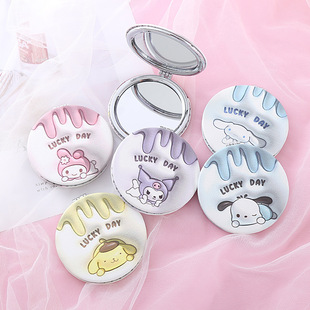 Горячая внешняя торговля Портативные складные зеркала милые Sanrio простой общежитие ручной макияж зеркало