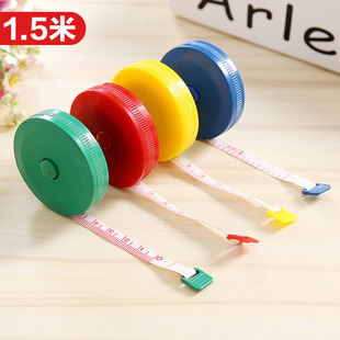 Automatic Retractable 1.5 m tape cutting sewing tape mini plastic measuring clothing three circumference tape tape printing logo