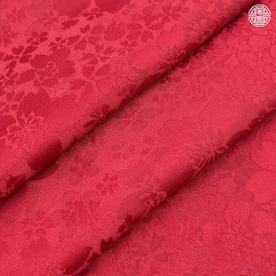 Ткань с темным рисунком вишневого цвета жаккардовая ткань утолщенные полиэстер без пули, тёмные узоры