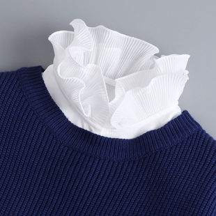 White Hollow Lace Fake Collar Women's All-match Fake Collar Collar Interior Coat Chiffon Doll Collar Sweater Shirt Decoration