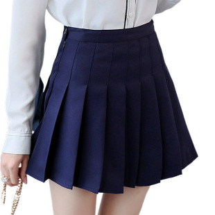 2025 New College Style Short Skirt Women's Korean Style A- line Skirt Spring and Summer Skirt Paid Skirt High Waist Slimming Pleated Skirt