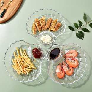 TikTok Hot Dumplings Dumplings Plate with Dip Dish European Style Creative Home Salah Bowl Fruit Plate Dining Plate