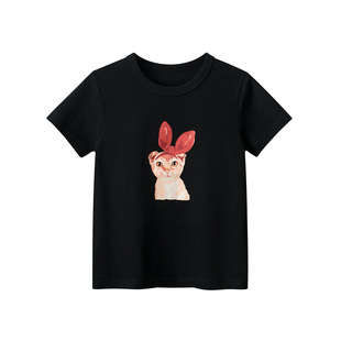 2024 Children's Wear Summer Short-sleeved T-shirt Summer Fashion Children's Boy's Summer Fashion Big Boy's Handsome Cool Handsome Fashionable