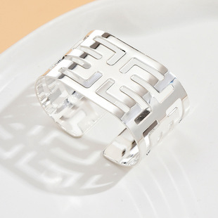 Metal hollow napkin ring glossy open napkin buckle wedding gold and silver napkin ring hotel table decoration table