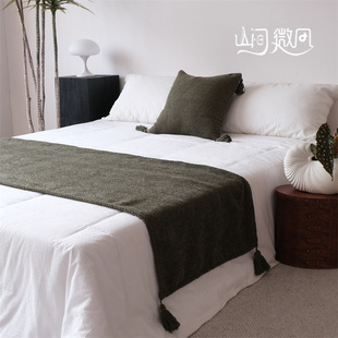 Quiet Antique Style Bed Tail Blanket Bed Tail Blanket Bed Blanket Bed Blanket Bed Blanket brown Brown