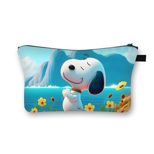 New Snoopy children's cosmetic bag cartoon cute storage bag creative storage primary school student large capacity wash bag