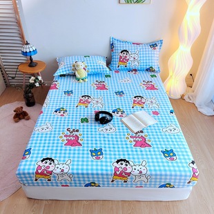 Cartoon bed hat three-piece set Taiwan bed bag Simmons protective cover brown mat cover dirty cover cross-border wholesale