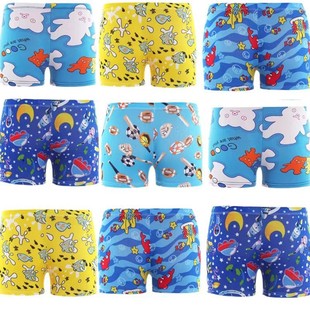 Children's cartoon swimming trunks summer breathable quick-drying multicolor printed boxer swimming trunks