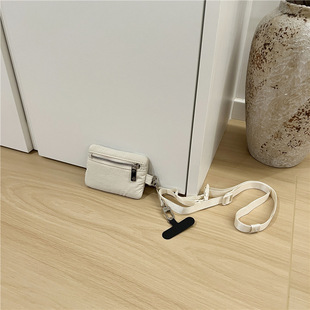 This Season's Korean Niche Ins Nylon Coin Purse Halter Neck Mobile Phone Strap Single Shoulder Crossbody Cute Mini Bag