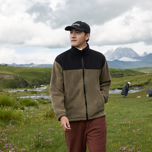 Autumn and winter fleece fleece fleece clothing men's outdoor cardigan graphene warm sweater women's assault clothing fleece-lined liner coat