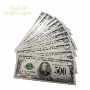 Gold foil silver US $500 commemorative note US $