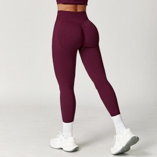 Yoga Pants for Women, Yoga European and American Peach Butt Seamless Tummy Control Tight-Fitting Outerwear Running Sports Quick-Dry Fitness Pants