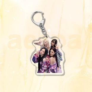 Aespa Star Group Peripheral Acrylic Keychain Pendant Pendant Yoo Ji-Min Campus Peripheral Trinkets