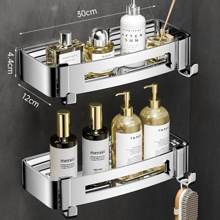 Toilet Bathroom Triangle Rack Toilet Punch-free 304 Stainless Steel Bathroom Shower Gel Storage Shelf