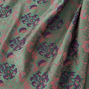 Imitation Song Brocade High Density Magic Top Fashion Contrast Color Vest New Chinese Style Bag Jacquard Fabric Retro Shirt Fabric