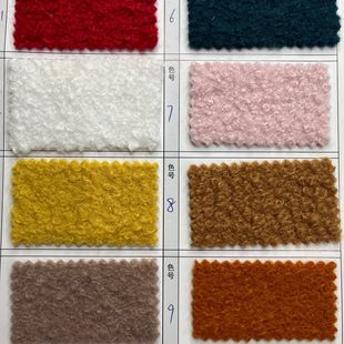 Factory in stock polyester plain tweed ring fabric 650g woolen fabric men's and women's coat shoes and hats fabric