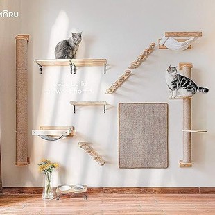 Amazon Hot Pet Cat Climbing Rack Rubber Solid Wood Cat Climbing Pillar Cat Rack Cat Supplies
