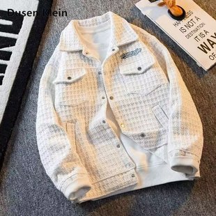2024 American Style High Street Design Niche Lapel Jacket for Men and Women Retro Loose All-match Fashionable Casual Jacket