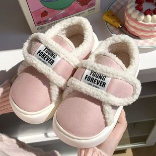 HelloKitty хлопчатобумажные тапочки женская милая мультяшная зимняя толстая подошва противоскользящая и бархатная утолщенные теплые шерстяные тапочки