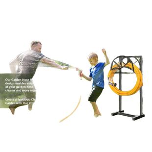 Freestanding Garden Hose Rack Heavy Duty Hose Rack Outdoor Hose Organizer Sturdy Garden Hose Storage Rack