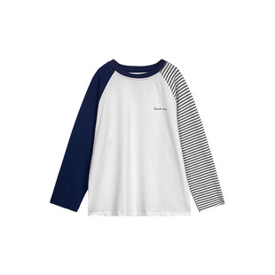 Girls' Design Sense Long Sleeve T-Shirt 2025 Spring New Children's Contrast Base Shirt Casual Loose Embroidered Top