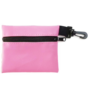 Leather golf tee bag portable ball nail ball seat ball fork tool waist bag zipper bag golf accessories