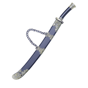 Ancient cold weapon Jinyi Wei embroidery spring knife with sheath 22cm metal weapon model desktop decoration wall ornaments