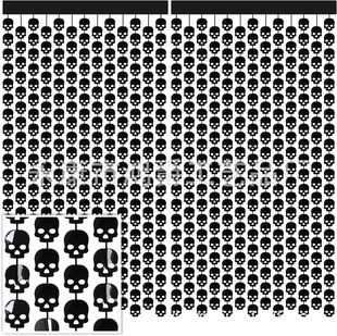 Halloween Black Skull Hanging Ornaments Party Venue Atmosphere Arrangement Supplies Holiday Halloween Atmosphere Arrangement