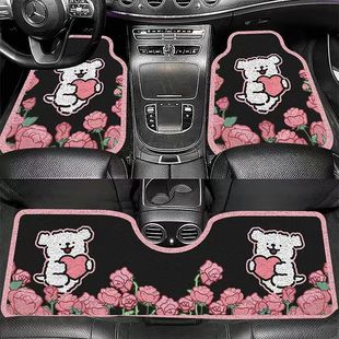 Car mat wire ring universal cartoon hello Kitty conjoined dirt-resistant waterproof anti-slip Internet red car mat